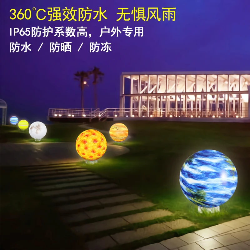 Planet eight planets solar system model luminous earth-shaped moon light landing Internet celebrity ornaments
