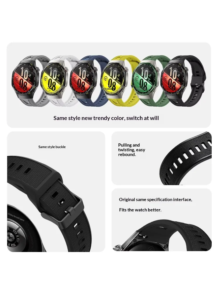Oryginalny silikonowy pasek do Huawei Watch GT7 Pro 46mm, zamienny pasek do Huawei Watch GT6 Pro 46mm, akcesoria Correa — 2