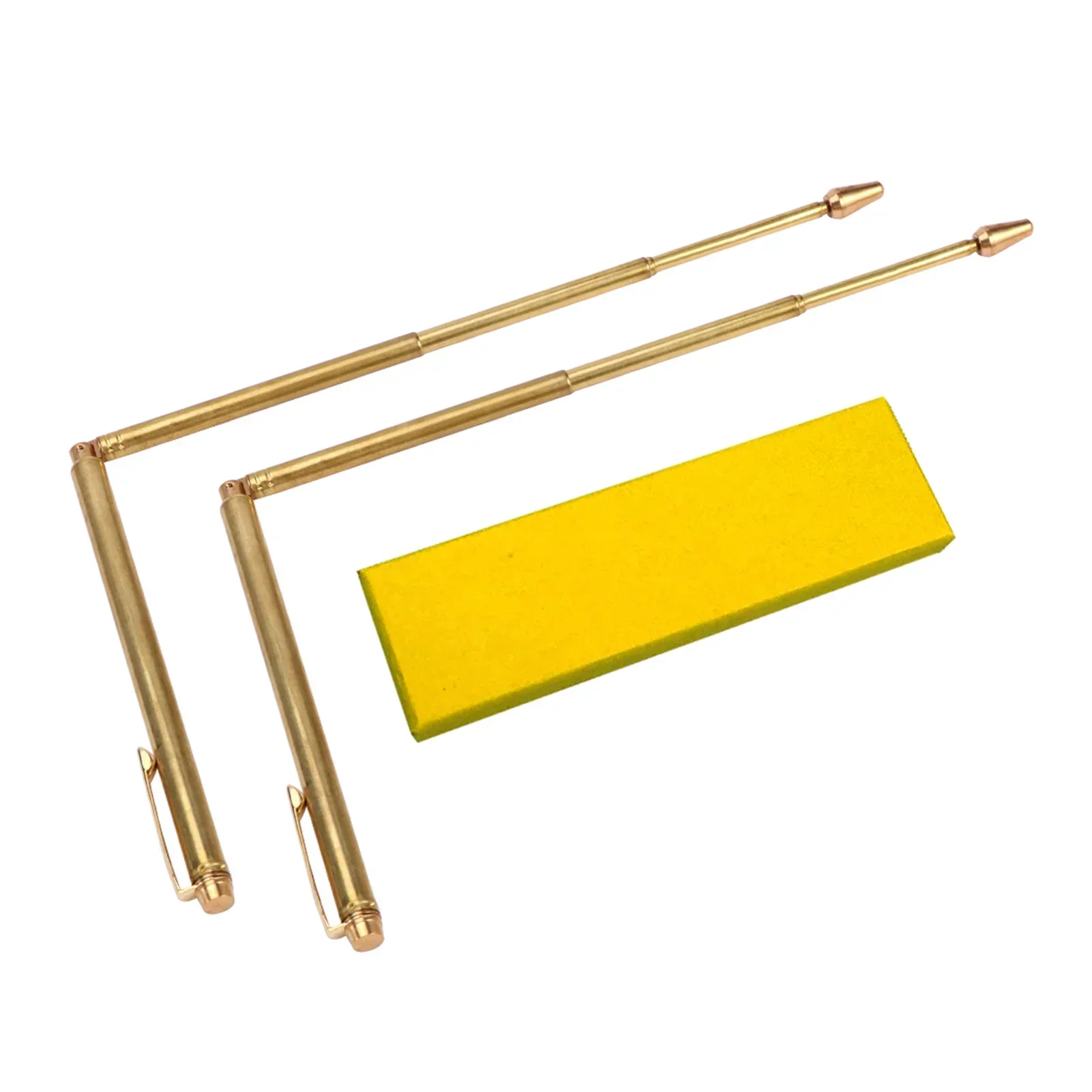 1Pair/1pc Brass Dowsing Rods Divining Detector Outdoor Energy Water Witching Adjustable Detector Paranormal Hunting Psychic Rod