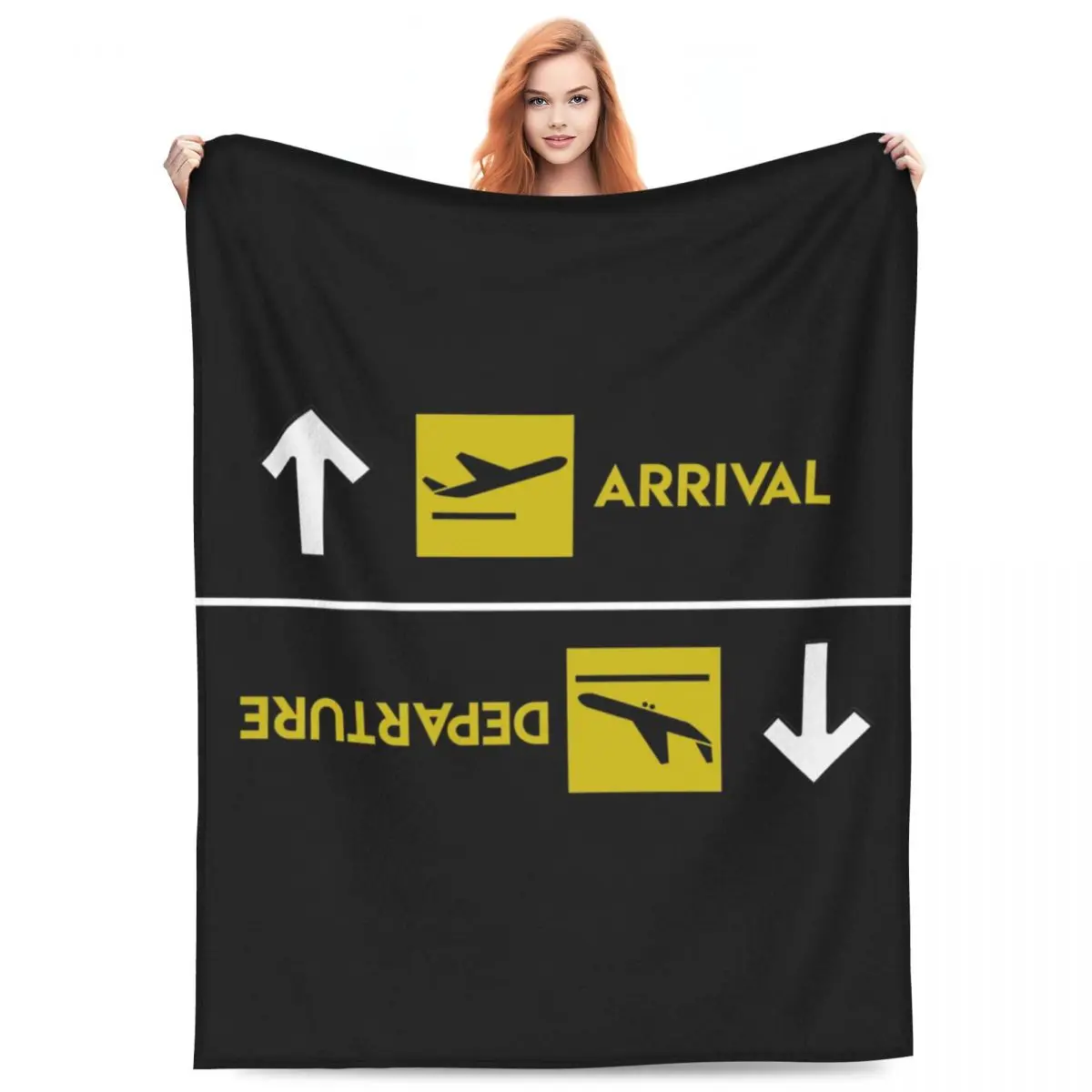 

Aviation Departures Arrivals Blanket Fleece Sofa Breathable Throw Blankets for Home Bedroom Outdoor Throws Bedspread Quilt