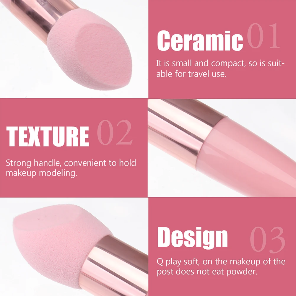 

2 set Makeup Sponge Set Heart Mushroom Shaped Beauty Brush for Foundation Cream Concealer Blush Highlighter Pink Purple Kits