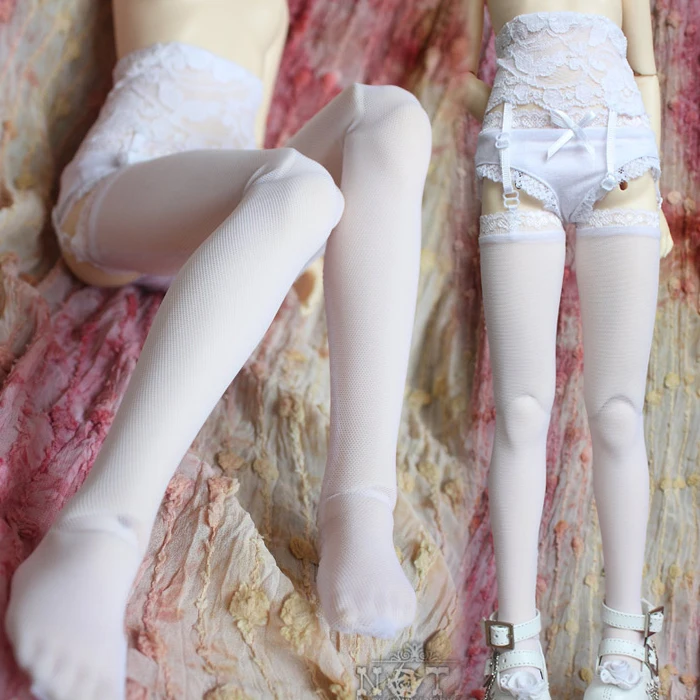 New Hot 1/3 1/4 black/white sexy lace suspender stockings DD MSD adjustable suspender Sling socks BJD doll clothes accessories