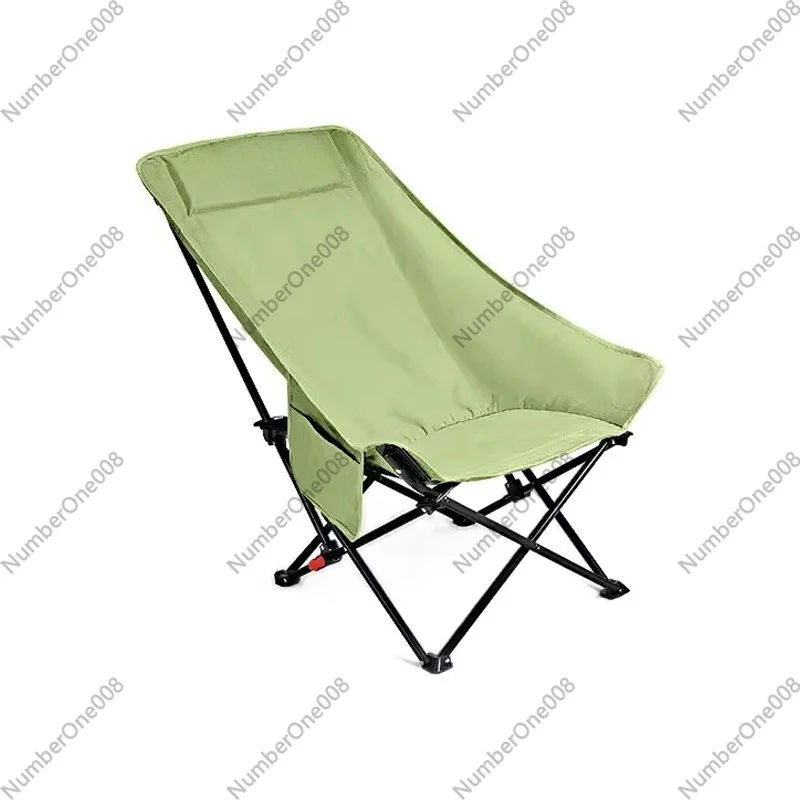 Portable Camping Folding Chair Moon Chair Outdoor Adjustable Height Lounge Chair for Fishing Hiking Picnic