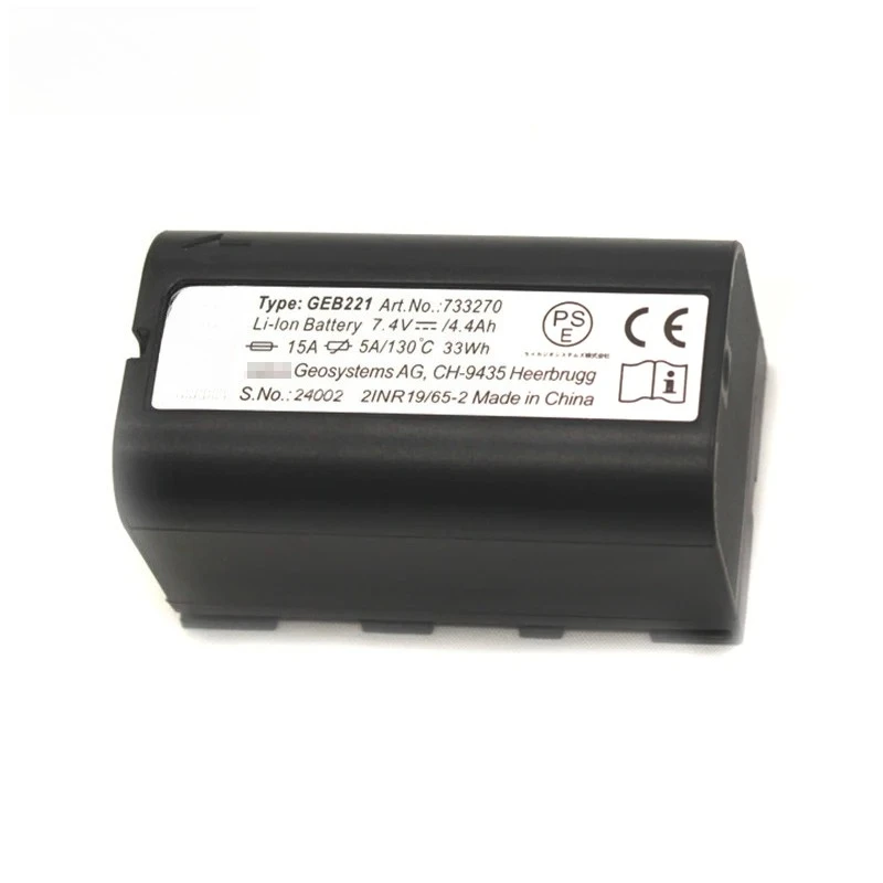 For Leica TS02 TS06 TS09 TS11 TS15 Builder 100-500 Total Station Piper 100/200 Laser Instruments 2Pcs/lot GEB221 4400mAh Battery