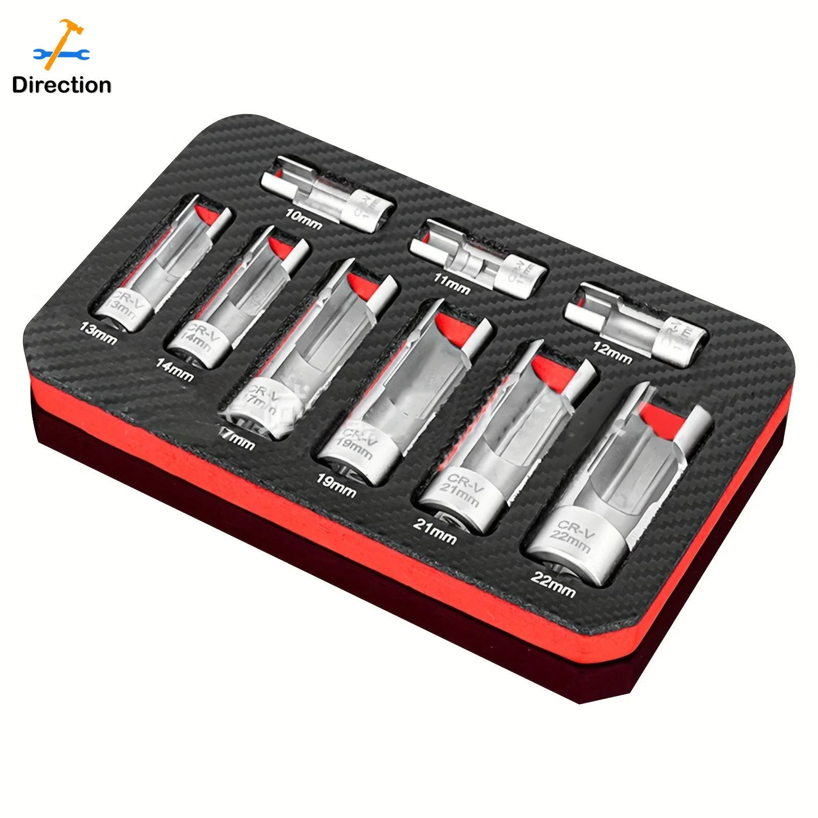 9Pcs Automotive O2 Oxygens Sensors Socket Offset Wrench Remover Tool and Thread Chasers Tool 10-22mm