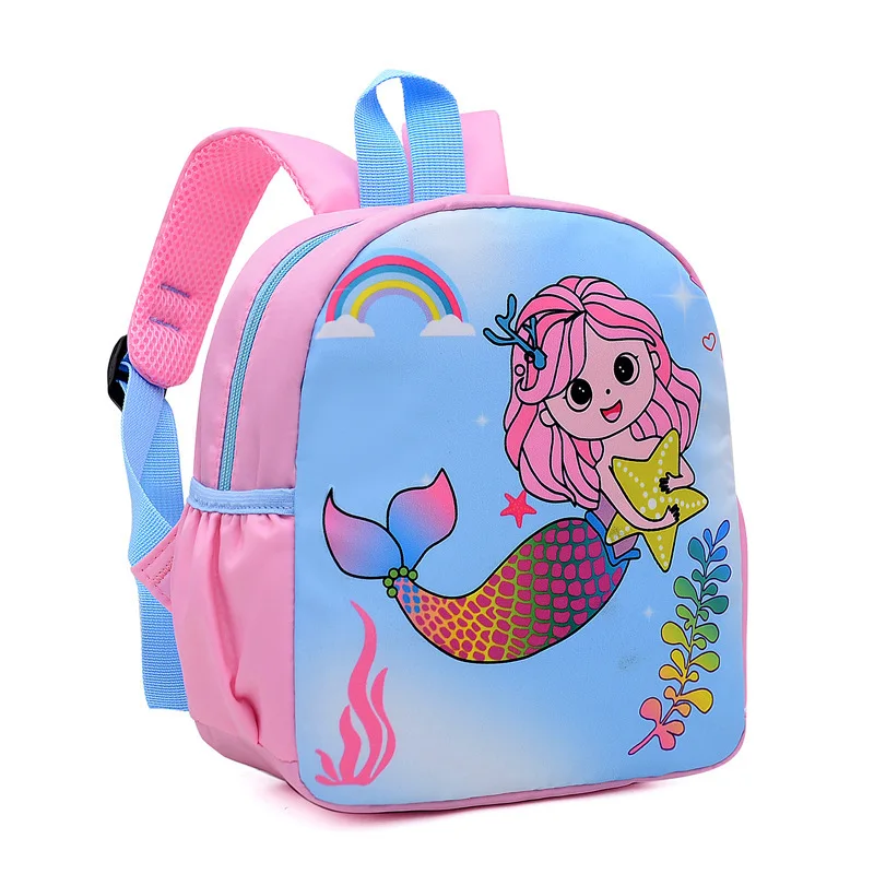 Cartoon sereia mochila para crianças, jardim de infância mochila, unicórnio, transfronteiriço, dinossauro, elegante, bonito, 1-6Y