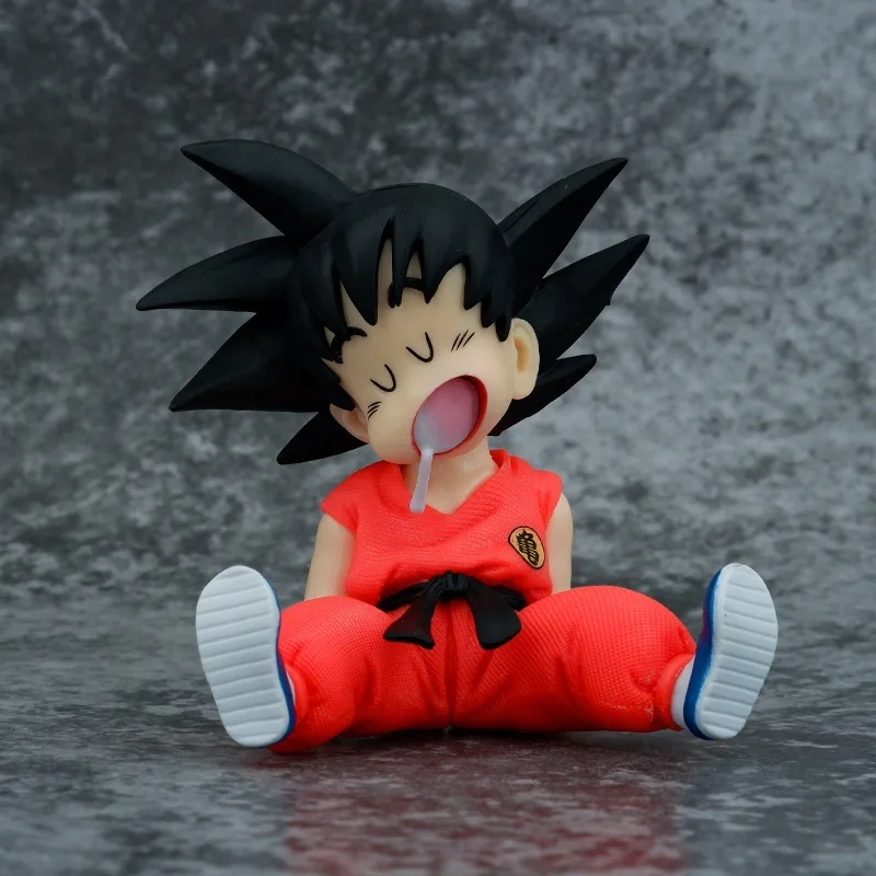 

11cm Anime Dragon Ball Figure Childhood Son Goku Model Toy Gk Sleeping Scene Doll Decoration Toys Gift