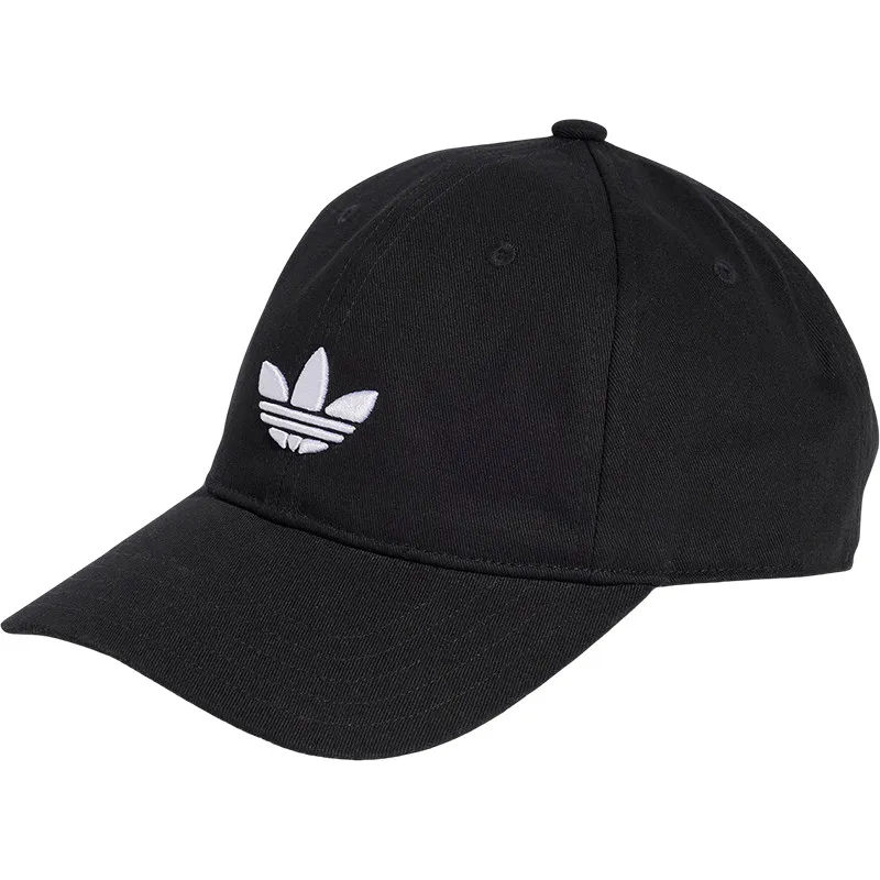 Hot 2026 Adidas Originals Baseball Cap JC6023 Cotton Trefoil Logo Pre‑Curved Brim D‑Ring One Size Casual Daily Hat Black
