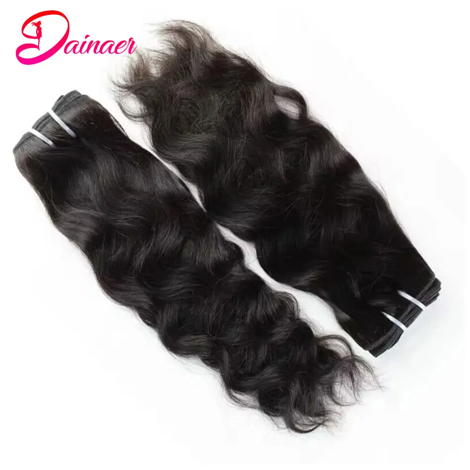 2 Bundles Natural Wave Hair 100% Brazilian Unprocessed Virgin Hair Weave Human Hair Natural Color Hair Extensions For Women