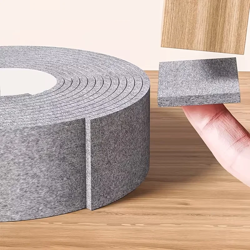 1pc 2/4m Self-Adhesive Felt Furniture Leg Pad Anti-Slip Mat Floor Protector Wear-Resisting Table Chair Legs Sticky Back