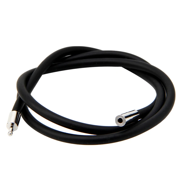 Colar cordão borracha 16 polegadas 3 mm com joias fecho aço inoxidável