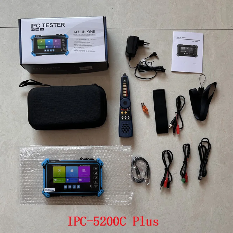 CCTV 5.4 inch IPC-5200 Plus Full 8MP IP CVI TVI AHD SDI Analog 6 IN 1 VGA & 4K HD input IP Camera Tester