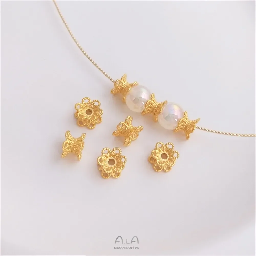 

Sandgold flower holder Lace double side flower holder DIY bracelet hand string bead holder accessories handmade materials