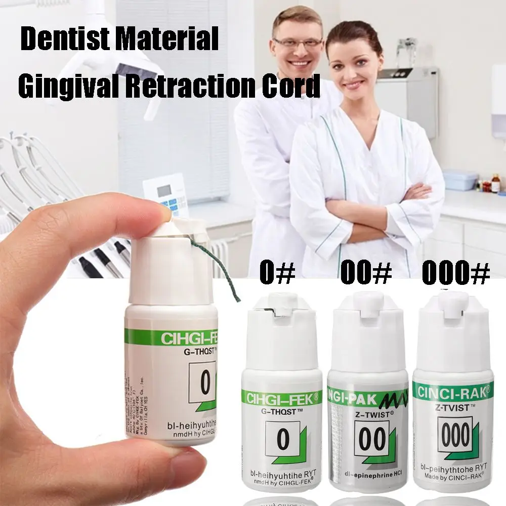 Knitted Cotton Oral Consumables Medical Dentist Material Dental Thread Gingival Line Gum Line Gingival Retraction Cord