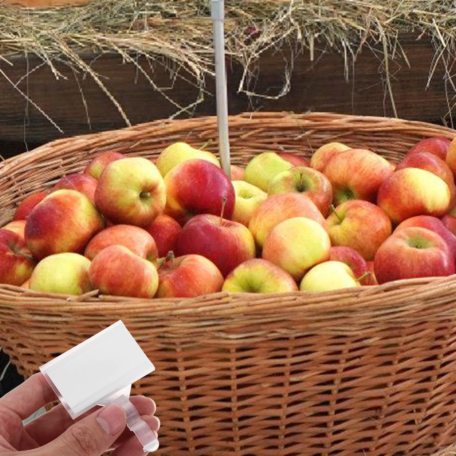 

20Pcs Hook Style Plastic Hanging Shelf Label Holder 76x35mm for Supermarket Retail Store Wire Shelf Tags Price Display