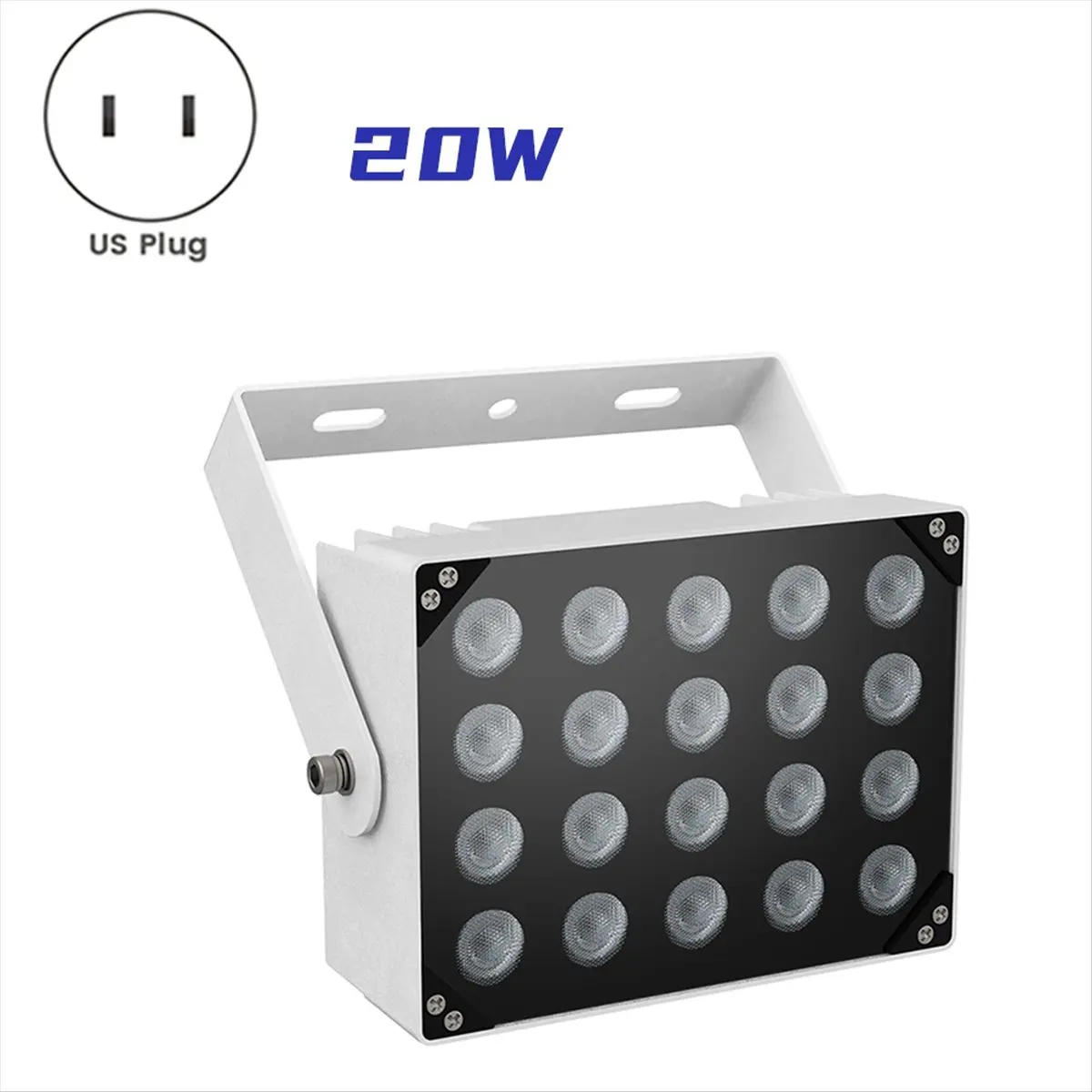ABMO 20W Infrared 850Nm Remote LED Fill Light Security Waterproof Photosensitive Identification Capture Lights with US Plug