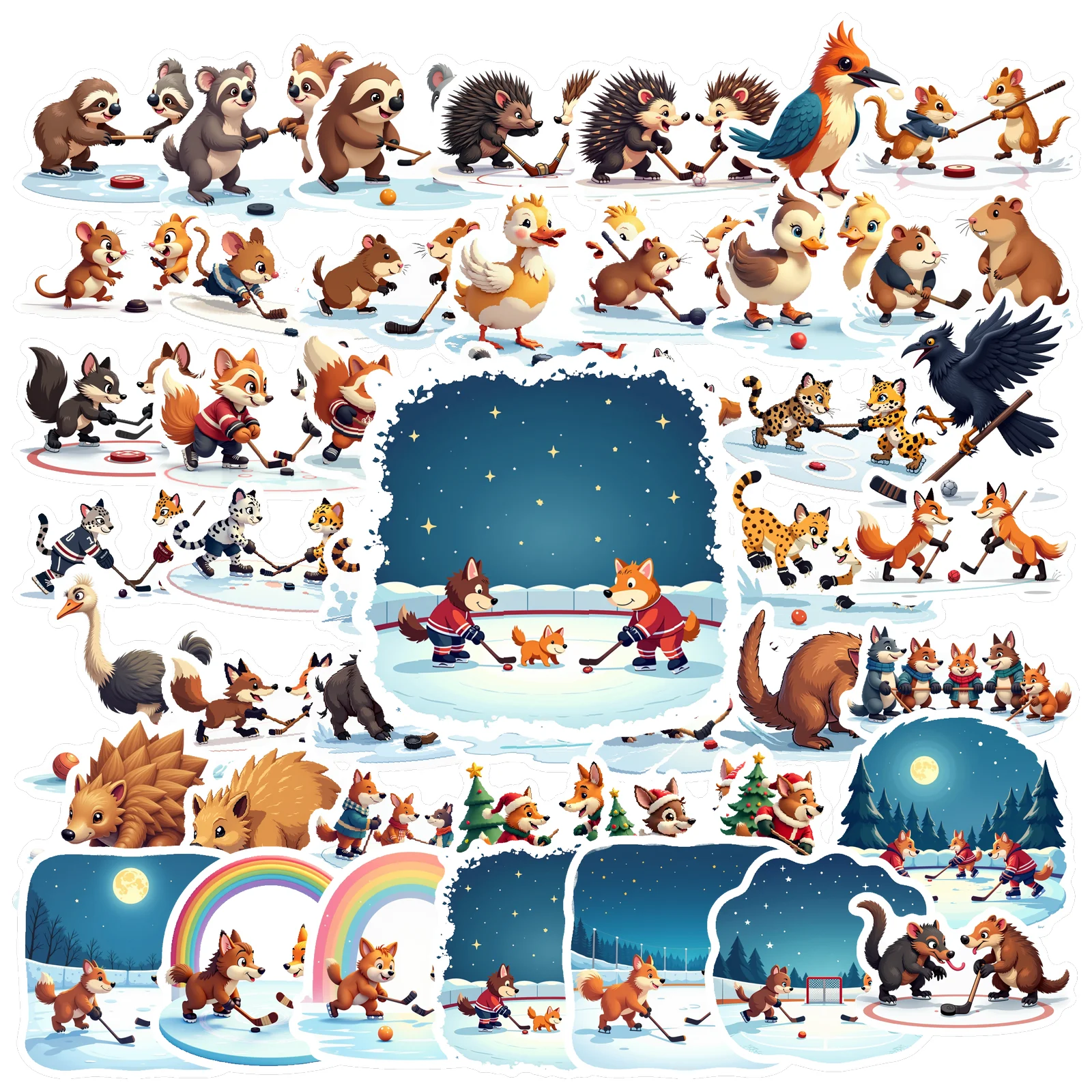 Durable   Fox   Waterproof   Art   Colorful   Cute   Animal   for Skateboard Bicycle   Scrapbook