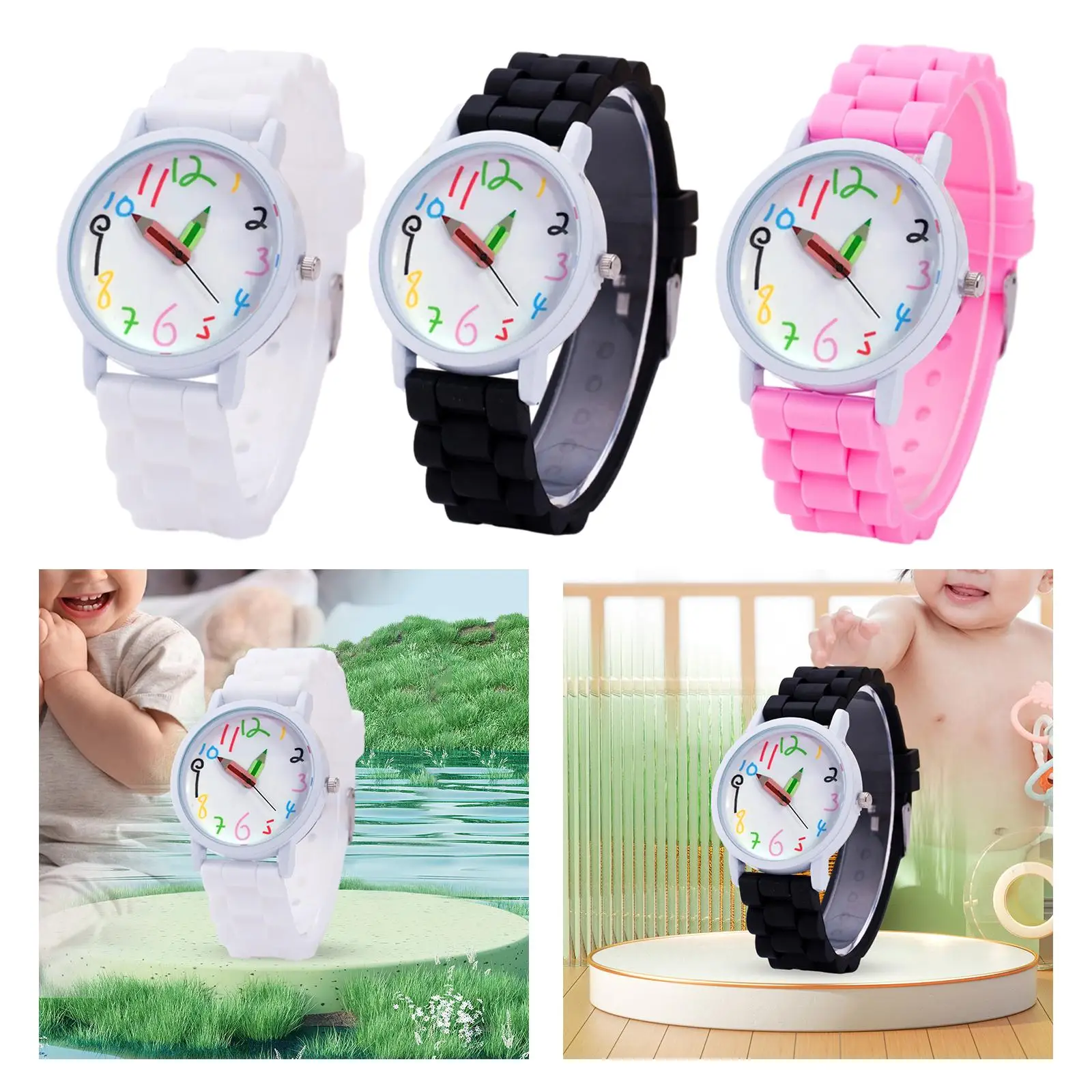 Children Silicone Watch Wristwatch Casual Fashion Cartoon Strap Watch Wrist