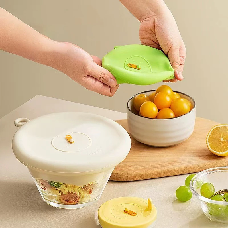 Reusable Self Sealing Lid Silicone Stretch Lids Universal Bowl Pot Cover Pan Cooking Food Fresh
