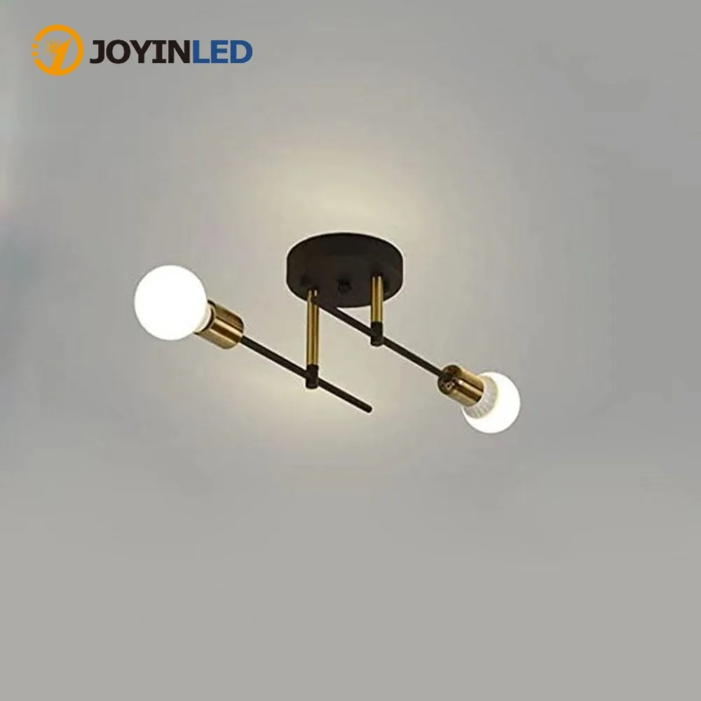 

JOYINLED современный стиль настенный светильник деревенский потолочный светильник матовый черный E27 держатель лампы люстра для фермерского дома кухня столовая