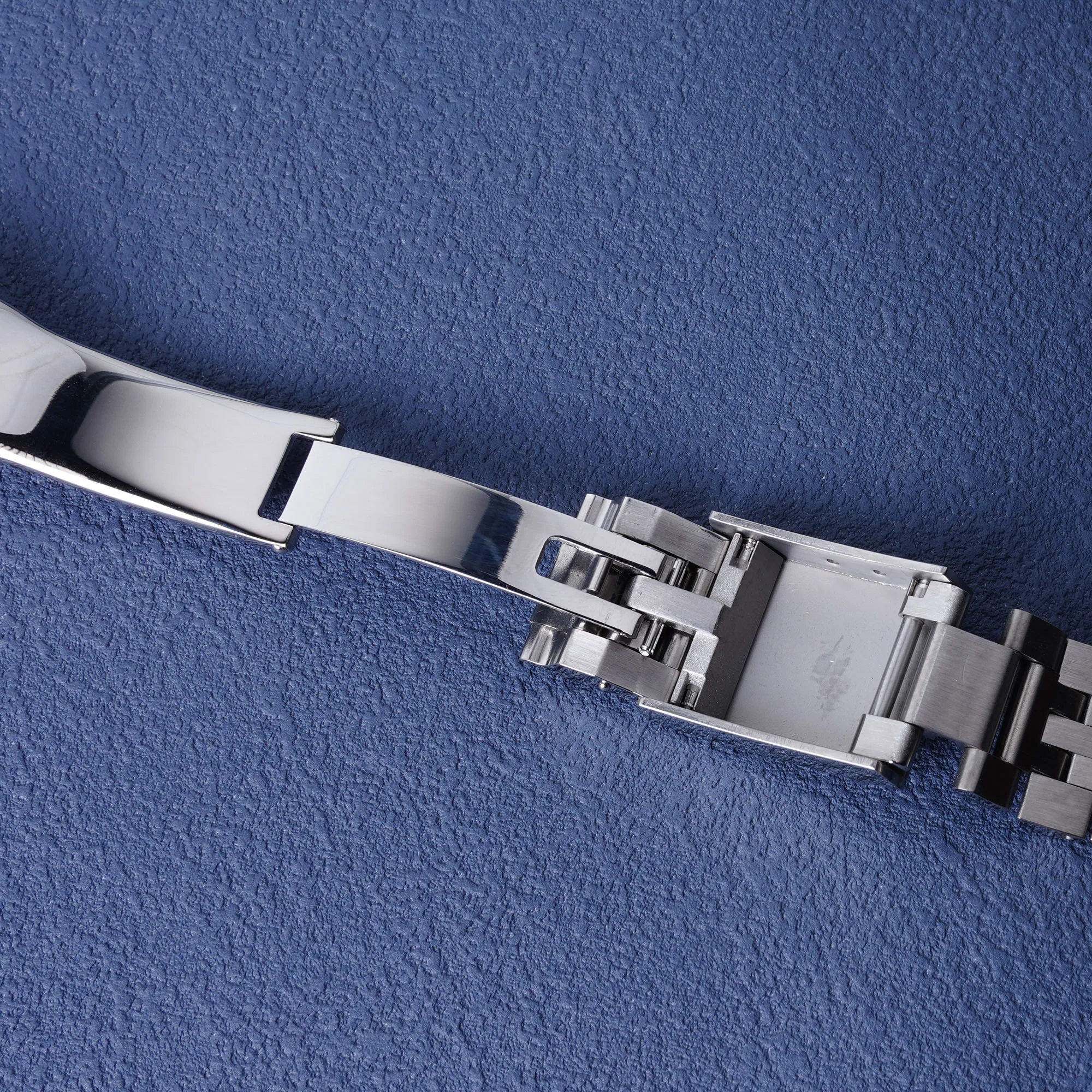 Rolamy 18mm Jubilee Hollow Endband with Oyster Deployment Clasp Stainless Steel Watch Band For Seiko 5 SNK361 SNK355 SNK369