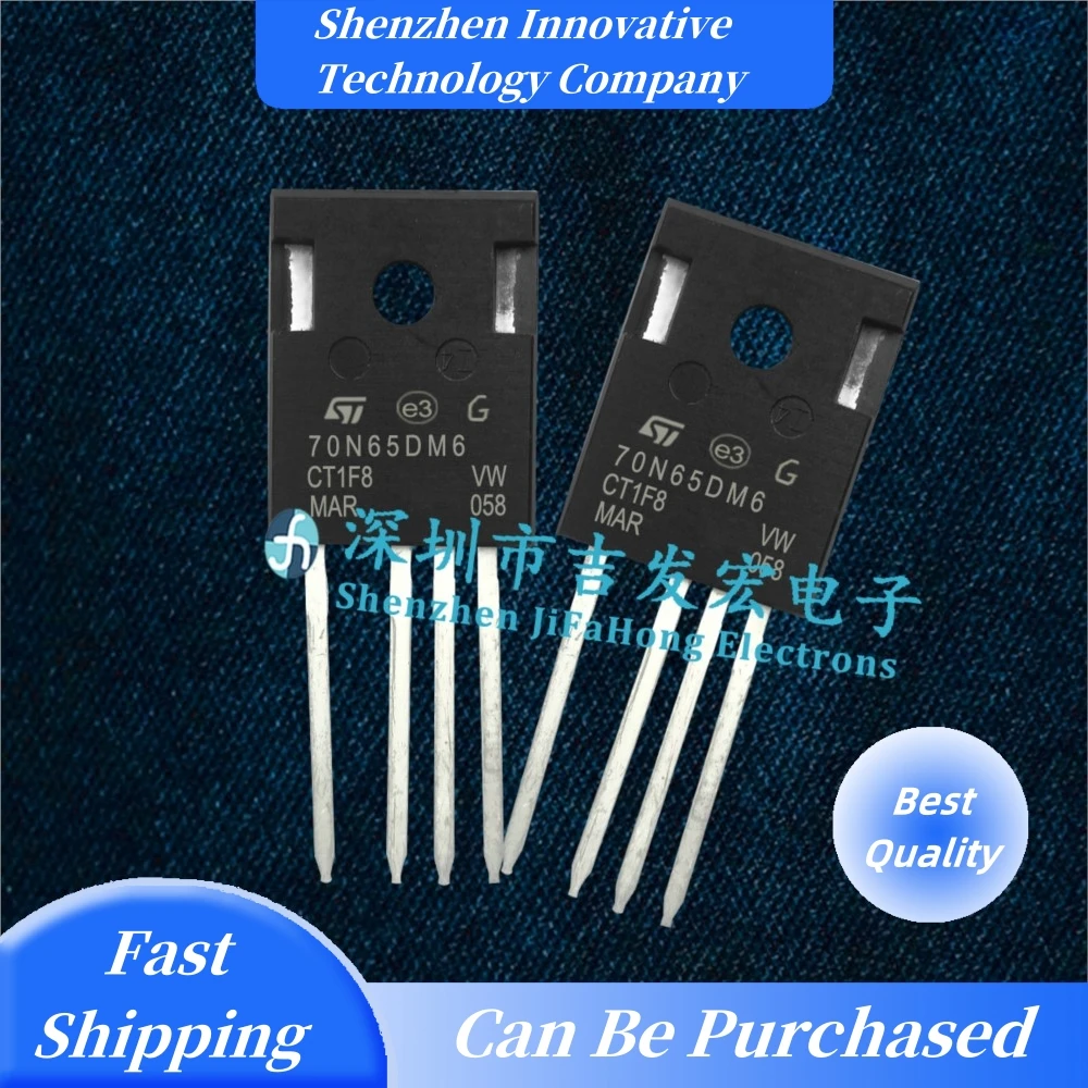 10PCS 70N65DM6 STW70N65DM6-4  68A 650V TO-247-4 Best Quality   Fast Shipping