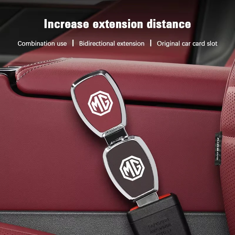 Car Seat Belt Extender Plug Safety Belt Converter Universal Auto Parts For MG ZS MG4 EV MG HS MG3 MG5 EV Marvel R MG ONE