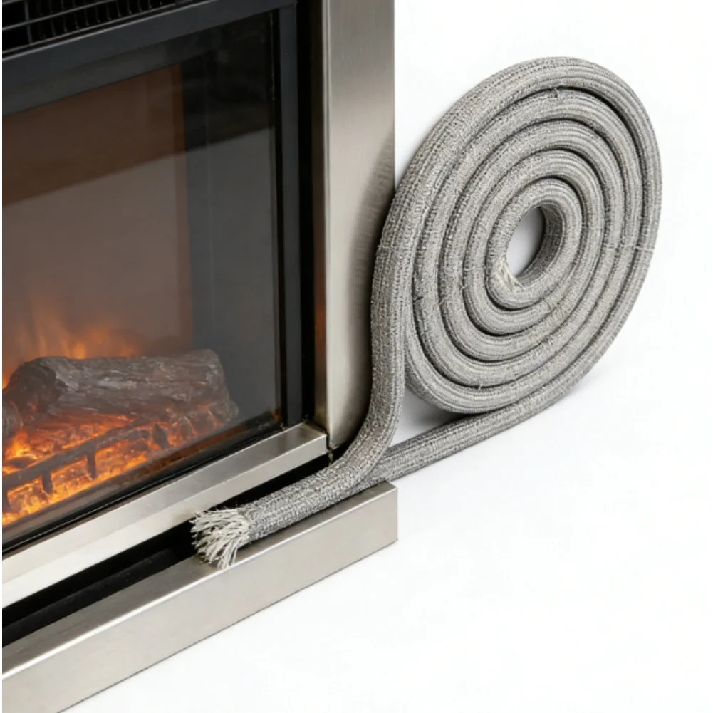Sealing Strip High Temperature Resistant Fireplace Sealing Strip For Stoves Fireplaces Chimneys Gasket Rope Seal Strip Parts
