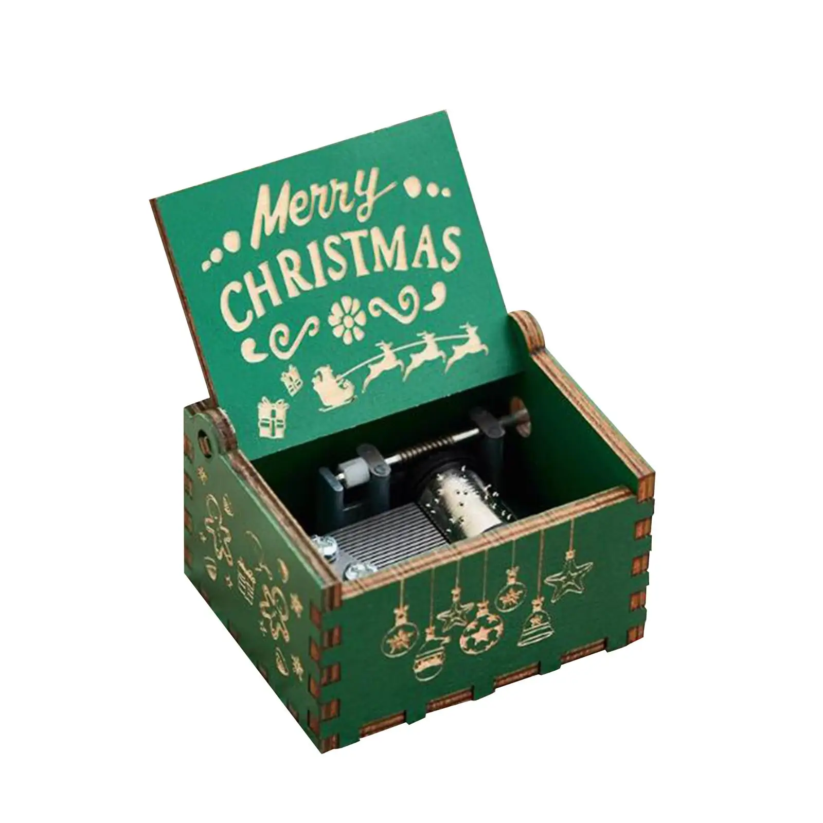 Mini scatole musicali incise, carillon natalizio regalo per papà, amici, mamma, capodanno