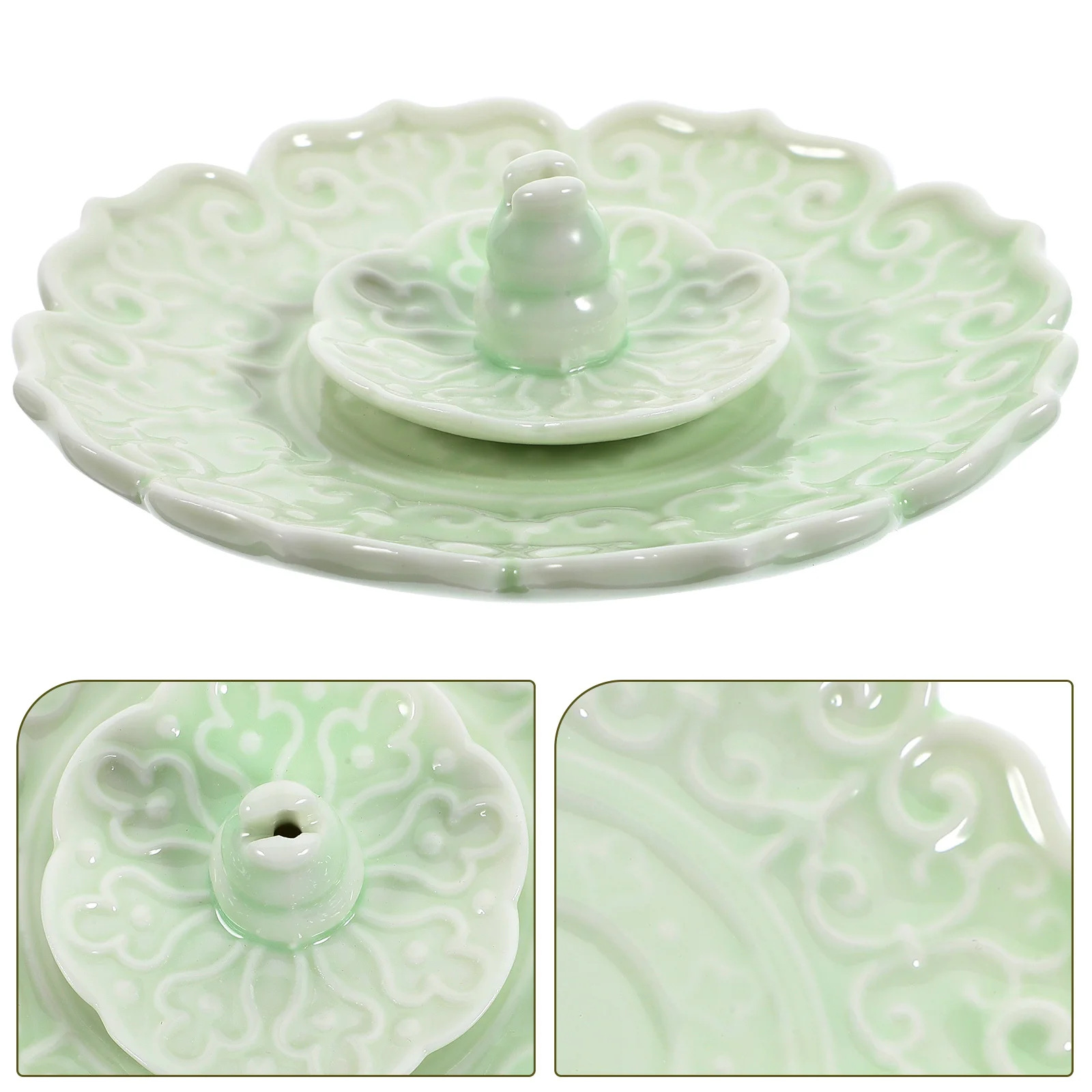 

Incense Stick Burner Ceramic Tray Modern Design Stable Desktop Incense Holder for Home Yoga Bedroom Sauna Decoration Ornament