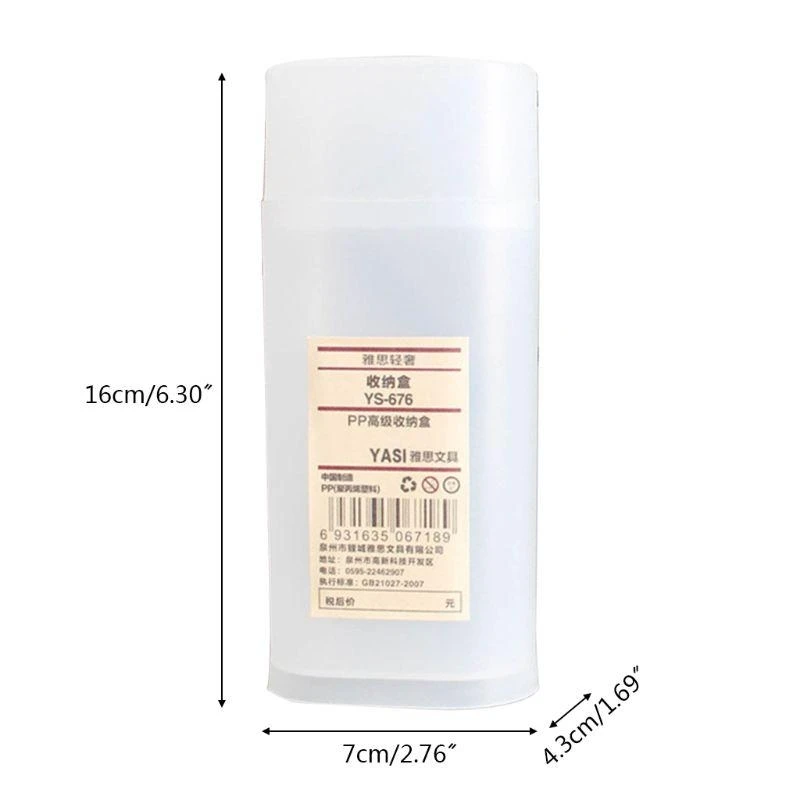 سطح المكتب صندوق قلم رصاص شفاف حامل القلم صندوق تخزين مع غطاء القرطاسية المدرسية أفضل بيع