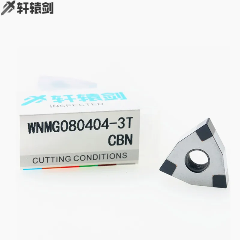 Solido Pcbn Inserto WNMG080404 WNMG080408 3T CBN Diamante Inserto Lama Rotante Per CNC Portautensili di Tornitura Tornio di Utilizzare Lo Strumento