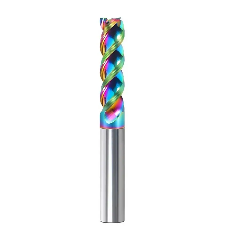 

Special CNC HRC65 3 Flute End Mill U-groove Coated High Gloss Aluminum Metal Milling Color Engraving Router Bits