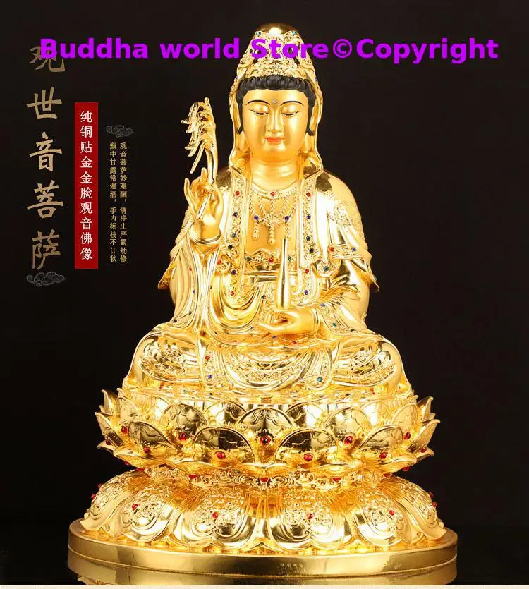 Southeast Asia High grade BUDDHA statue HOME Company Effective blessing safety healthy Good luck gilding Guanyin bodhisattva