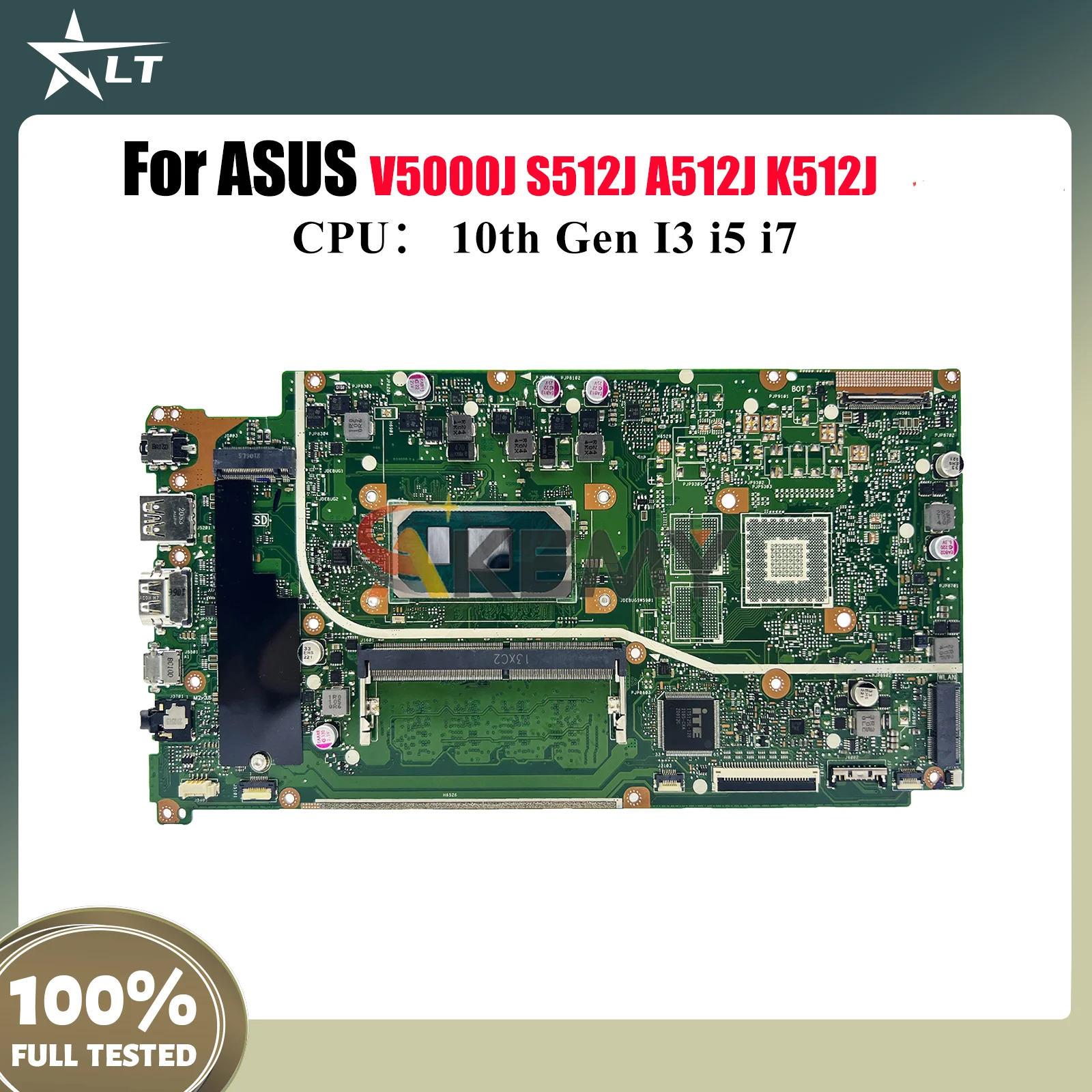 

X512JA Laptop Motherboard For ASUS F512J X512JAW X512J V5000J X512JAU X512JF X512JP S512J A512J Mainboard With 10th Gen I3 i5 i7
