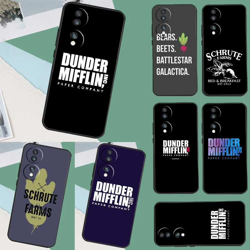 Dunder Mifflin The Office Phone Case For Honor 90 Magic 5 Lite 70 50 Honor X8 X6 X7 X9 a 9X 8X Magic 5 Pro Back Cover