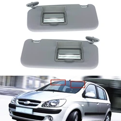 Pára-sol cinza viseira de sol para hyundai getz click 2002-2012 lhd carro esquerda/direita frente sunvisor cego capa escudo sombra com espelho