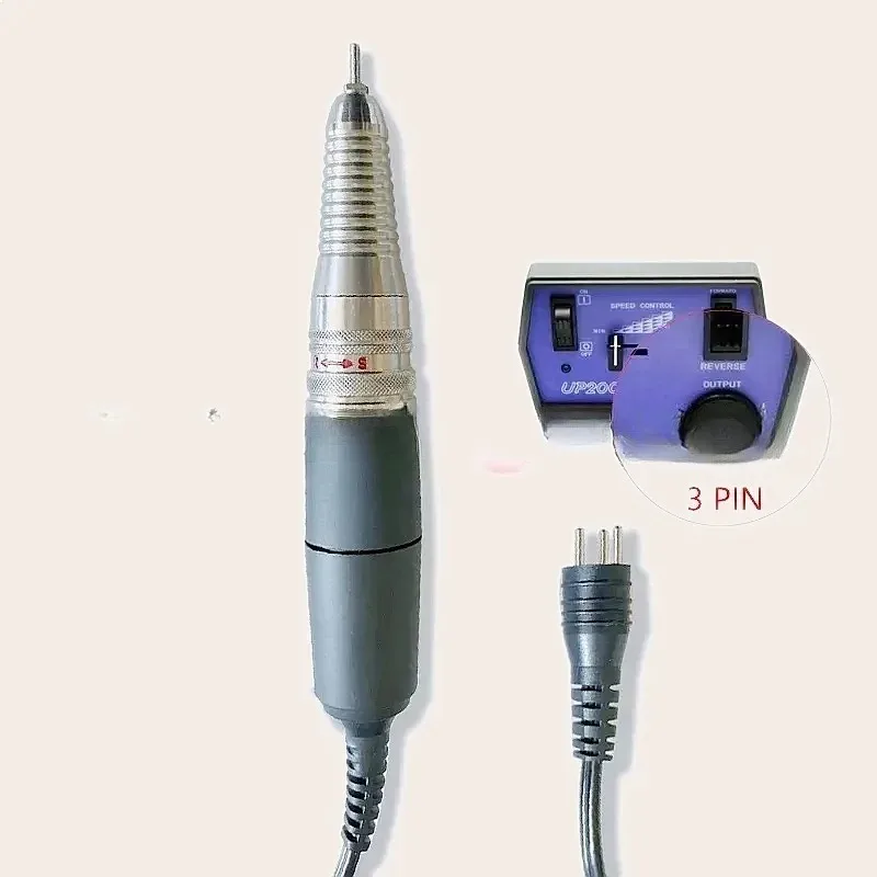 UP200 Nail Art Machine Handle 3 Pin Core Electric Manicure Pen 35000 RPM Nail Drill Handpiece for Pedicure Tools