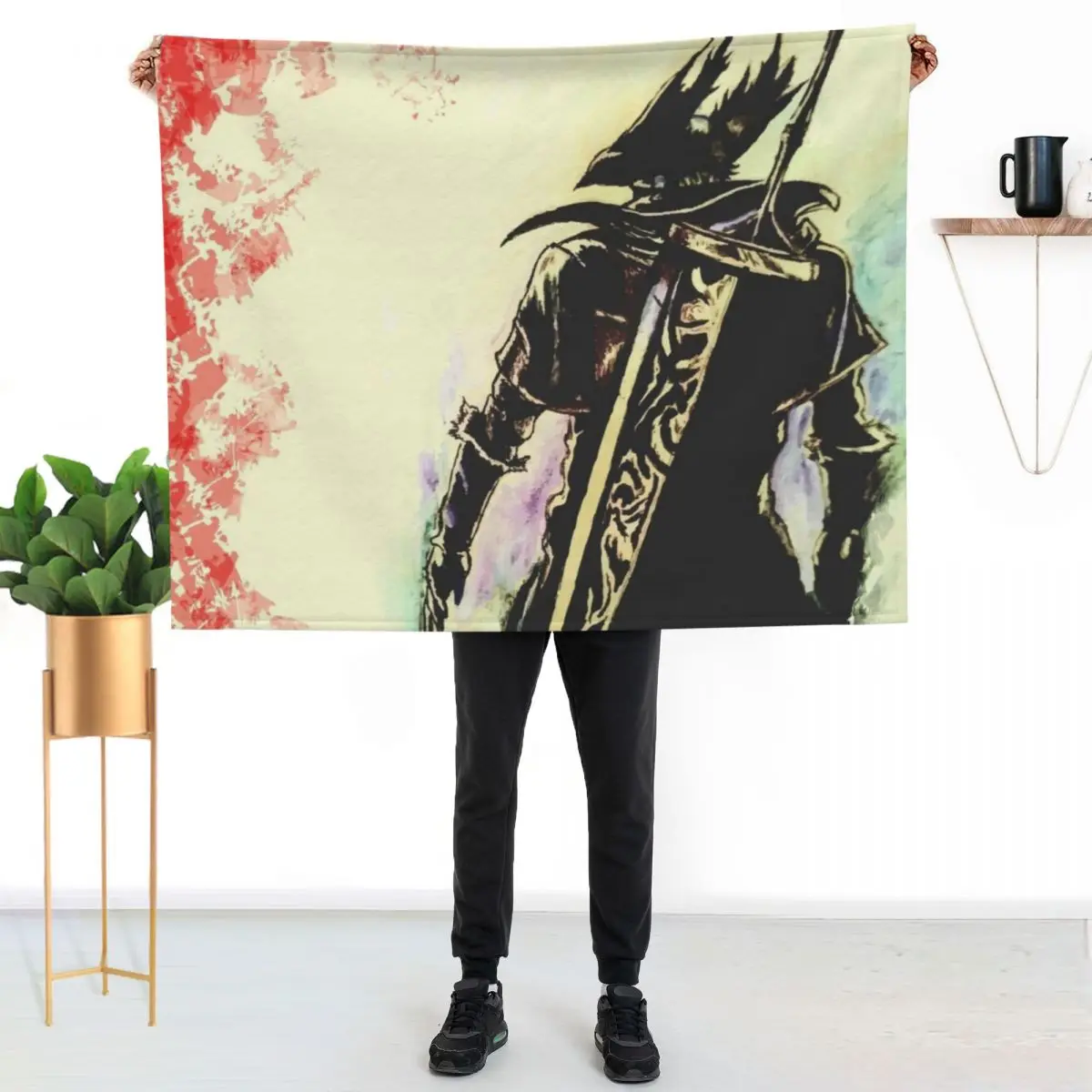 Hunter of Nightmares || Bloodborne Throw Blanket Giant Sofa Decoratives Sofa Quilt Baby Bed Beautifuls Blankets