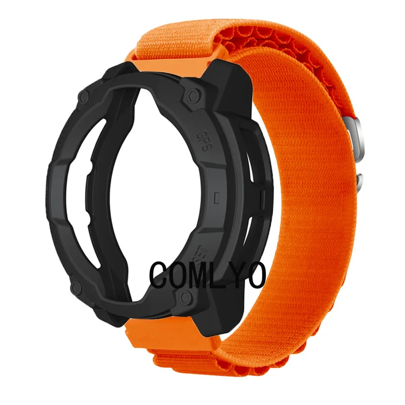 For Garmin Instinct 3 50mm 45mm Strap Case Smart Watch Nylon Band Protective Bumper Cover Soft Sports Women men Belt