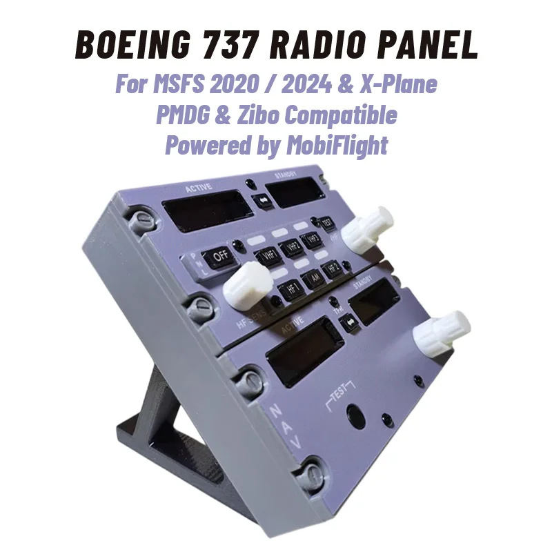 Boeing 737 Radio Navigation Panel Supports MSFS2020 2024 Platform PMDG Model Mobiflight Driven Racing Simulator