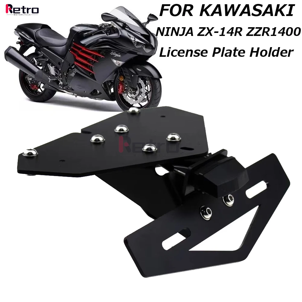 

License Plate Holder LED Light For KAWASAKI NINJA ZX-14R ZZR1400 2006-2017 Motorcycle Accessories Tail Tidy Fender Eliminator