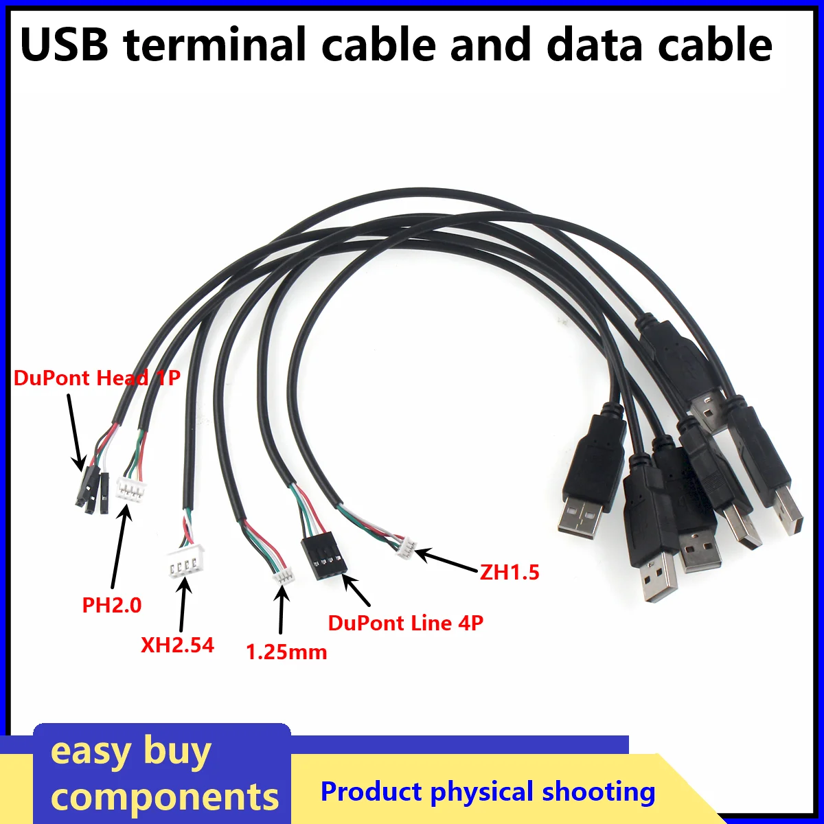 

Кабель USB — 4P xh2.54 USB — 4P MX1.25 USB — PH2.0 USB2.0 Кабель «папа» USB — Dupont 4-контактный кабель для передачи данных 30 см