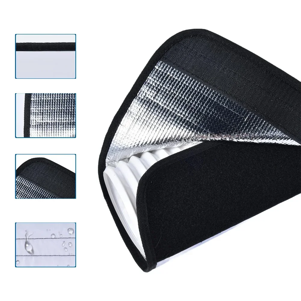 Portable Air Conditioner Hose Insulation Sleeve Kit with Adjustable Elastic Straps Supports Most Exhaust Hoses