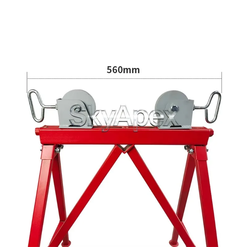 Pipe Support Stand with Nylon Wheels Adjustable Pipe Tool Stand RG1110A Max Pipe Capacity 900mm For Pipeline Construction