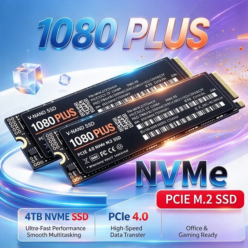 1080 PLUS M.2 2280 PCIe4.0 X4 NVMe SSD,TLC 3D NAND,500GB/1TB/2TB/4TB Internal SSD for PS5, Laptop & Desktop PC