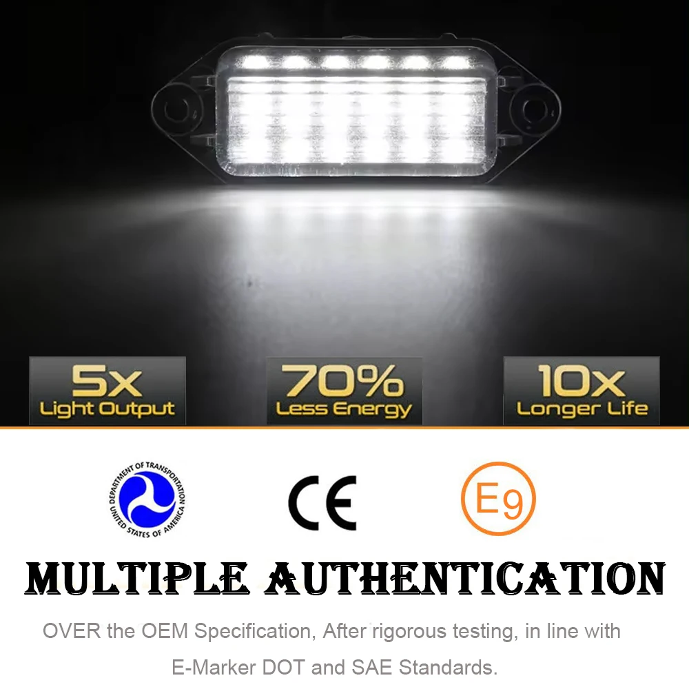 2x Achterlichten LED Kentekenverlichting Canbus Voor Mitsubishi Lancer 2003-2017 Lancer Evolution X 2007-2019 6000K Parking Lamp