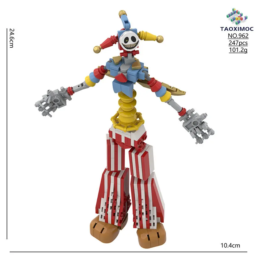 Poppy Playtime Blue Cat 1006 Clown Experiment Educational Building Blocks Puzzle Toy Figure Gift for Kids