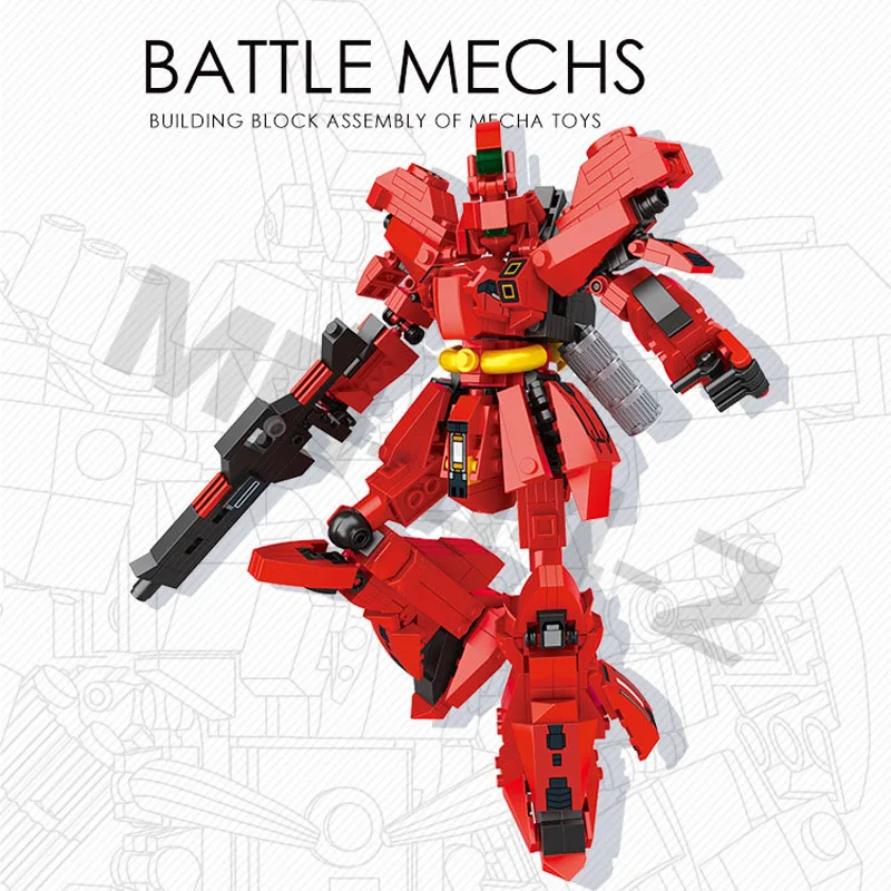 Creative MOC Mecha Warrior Mechanical Robot Figures Model Building Blocks Bricks DIY Assembly Mechs Toys For Children Gifts