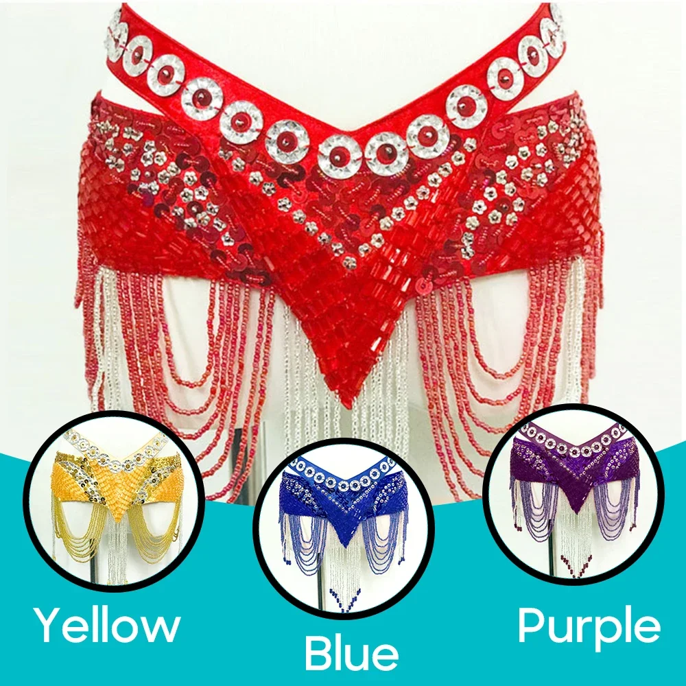 

Belly Dance Accessories Waist Chain Seal Belt Exercise Costume Lengthened and Widened Hip Scarf For Stage Performance